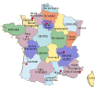 Map of French régions