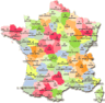 Map of French départements